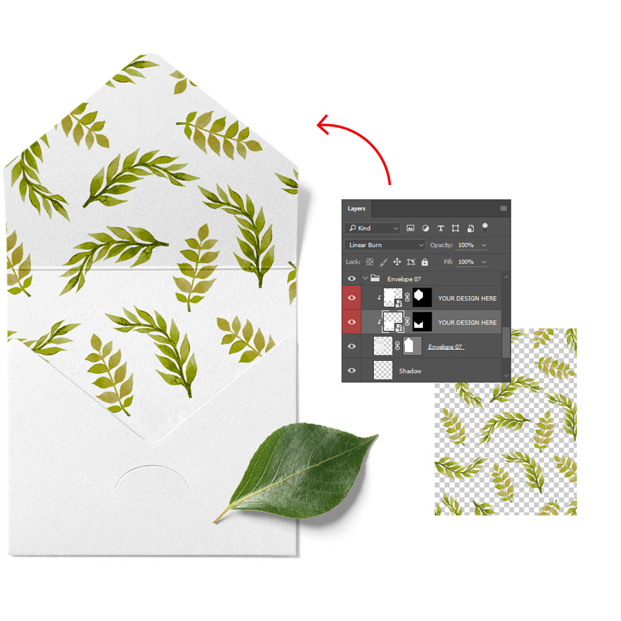 Floral Mockups Leaf