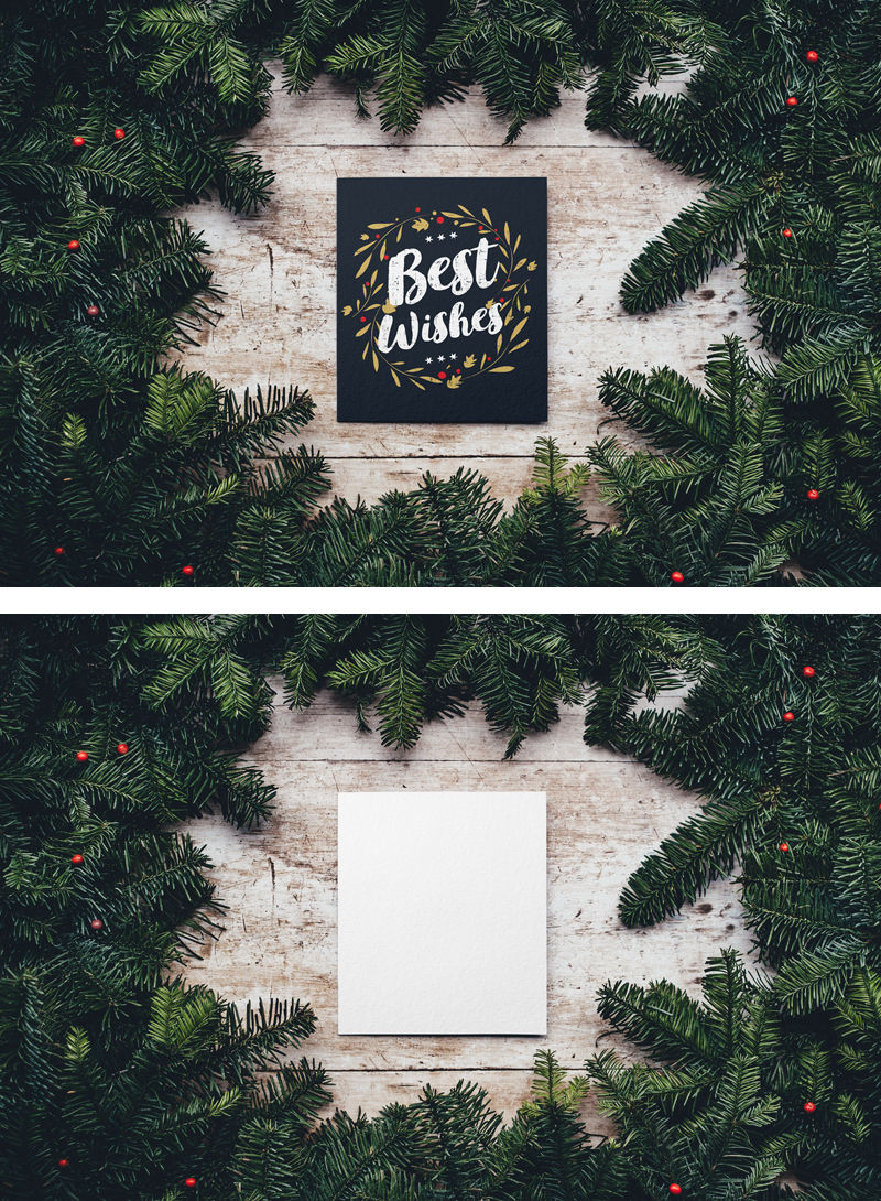 Christmas Card Mockup — Mr.Mockup | Graphic Design Freebies