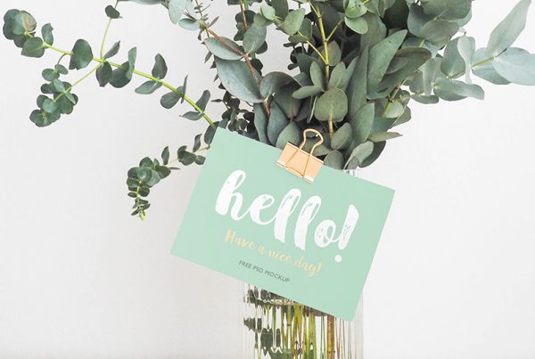 Greeting Card PSD Mockup