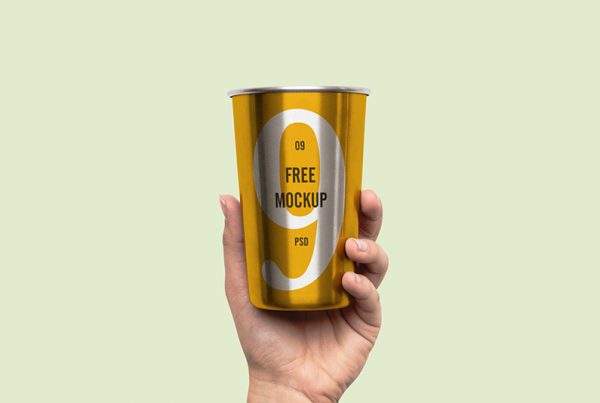 Hand Holding Metal Cup
