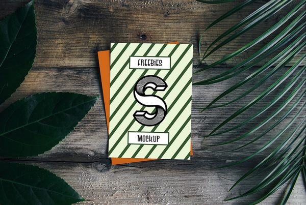 Blank Card PSD Mockup