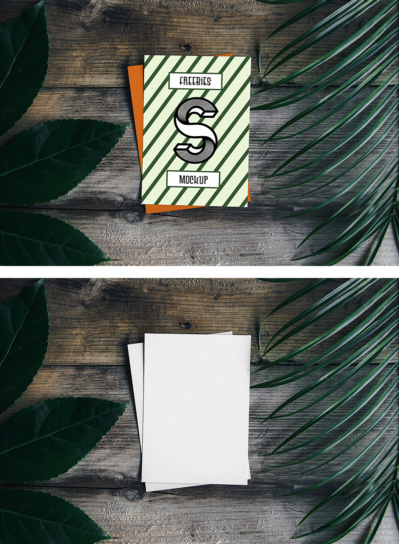 Blank Card PSD Mockup