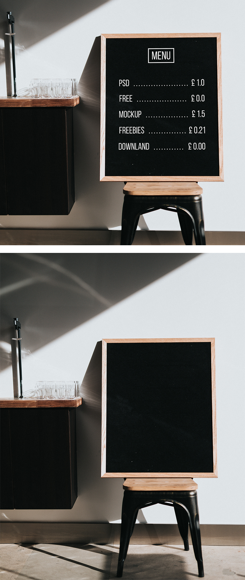 Menu Board Mockup