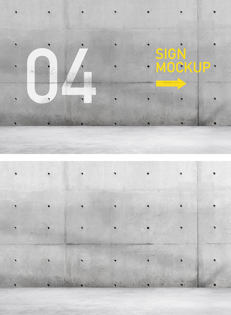 Wall Sign Mockup