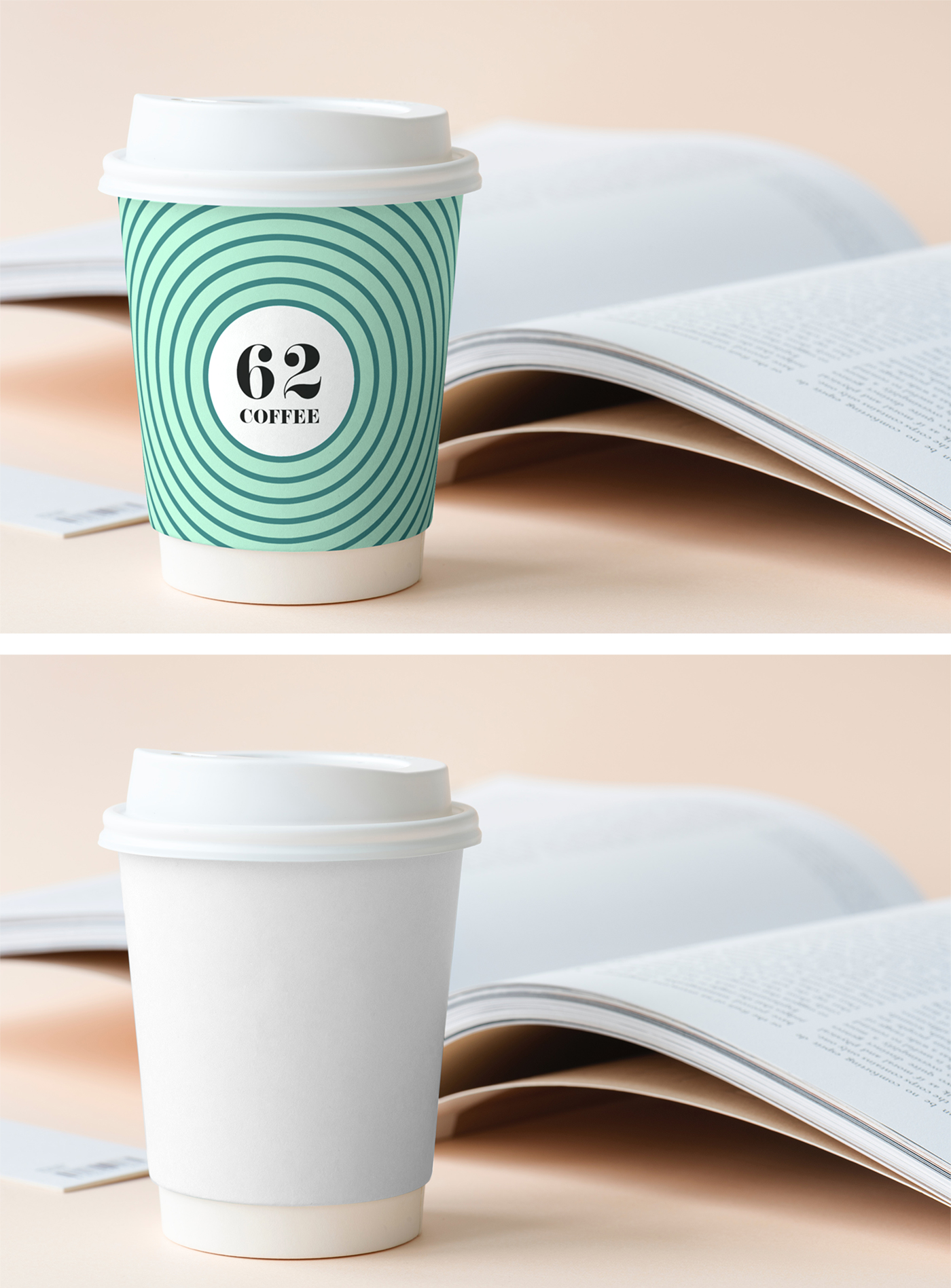 Cup on Desk Mockup
