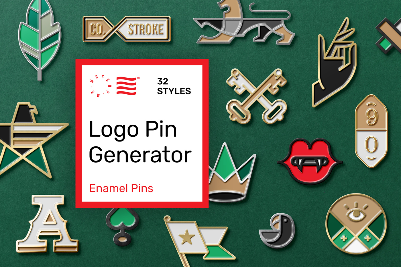 enamel pin mockup psd free