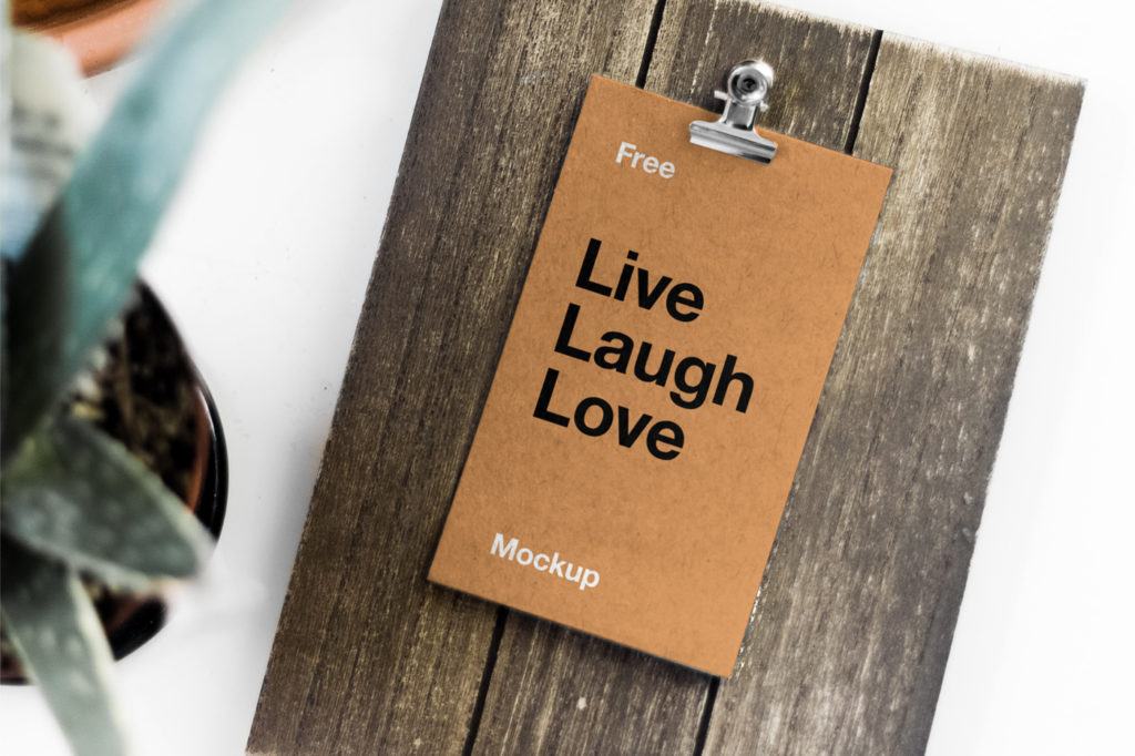 Card on Board Mockup