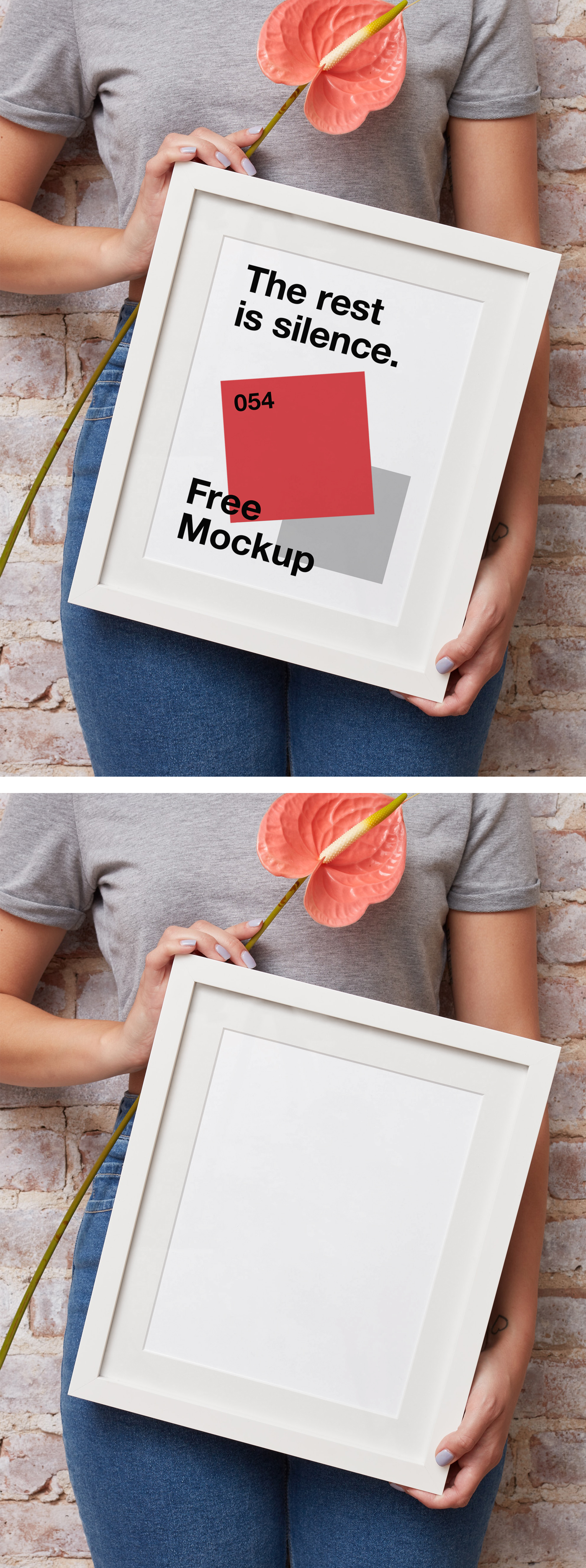 Hand Holding Frame Mockup