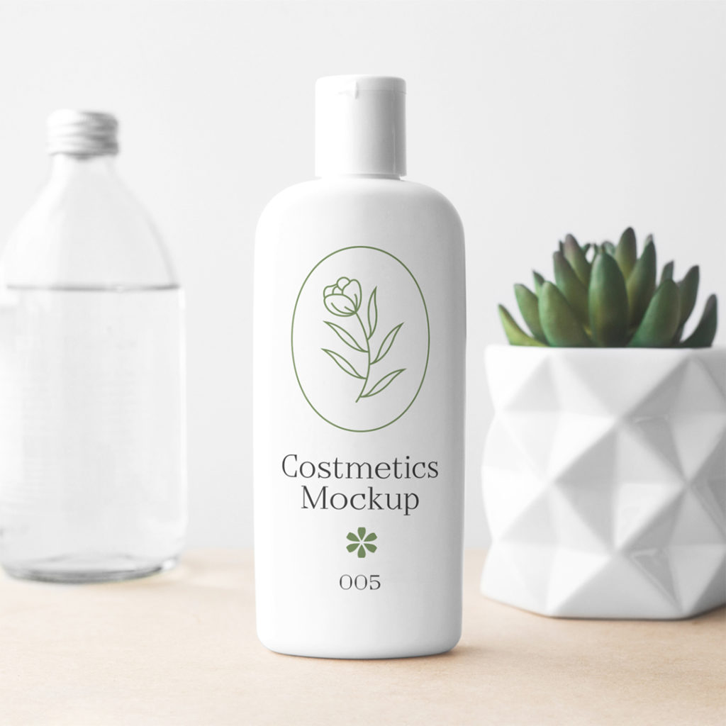 Cosmetics Bottle PSD Mockup