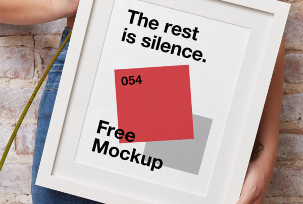 Hand Holding Frame Mockup