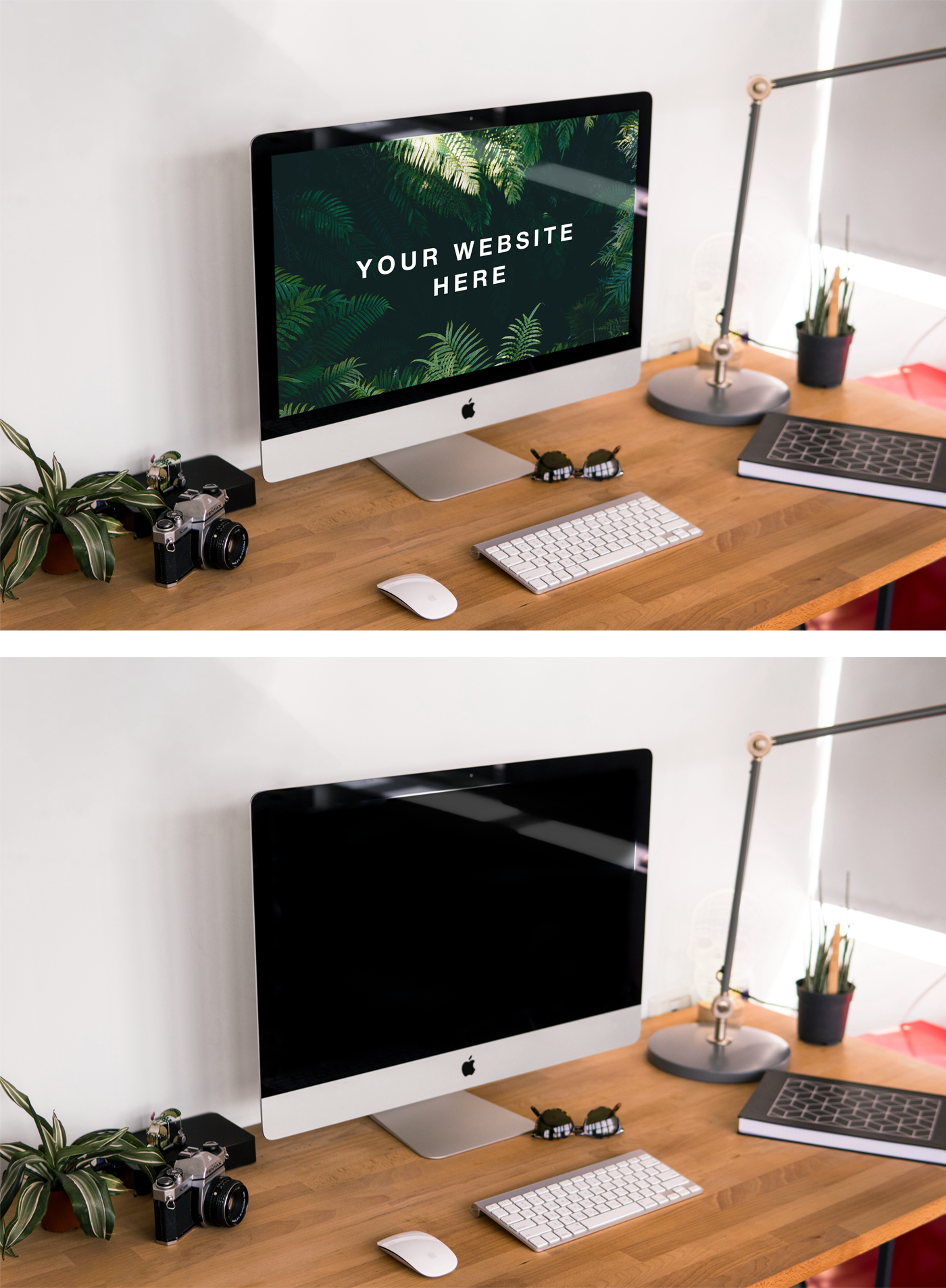 iMac on Desk PSD Mockup