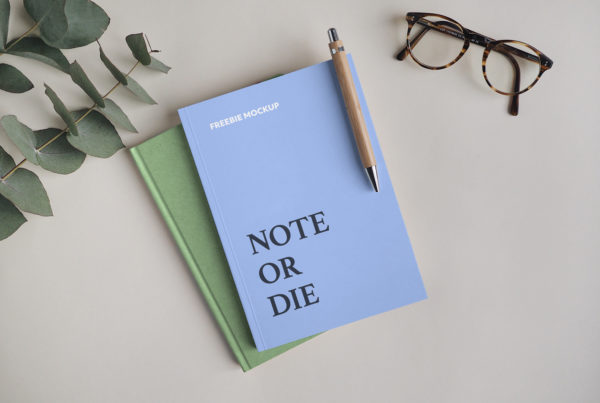 Notebook with Pen Mockup