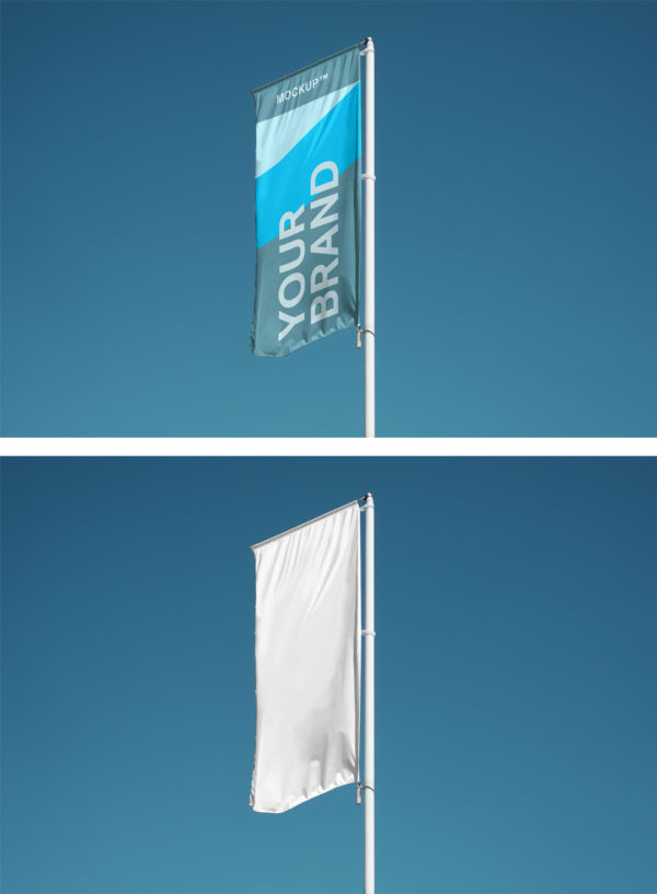 Flag PSD Mockup — Mr.Mockup | Graphic Design Freebies