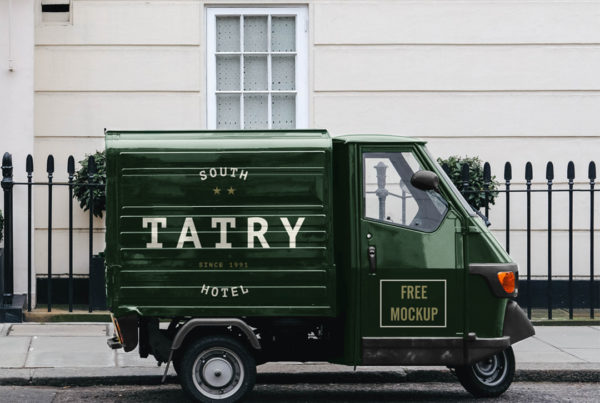 Piaggio Truck Mockup