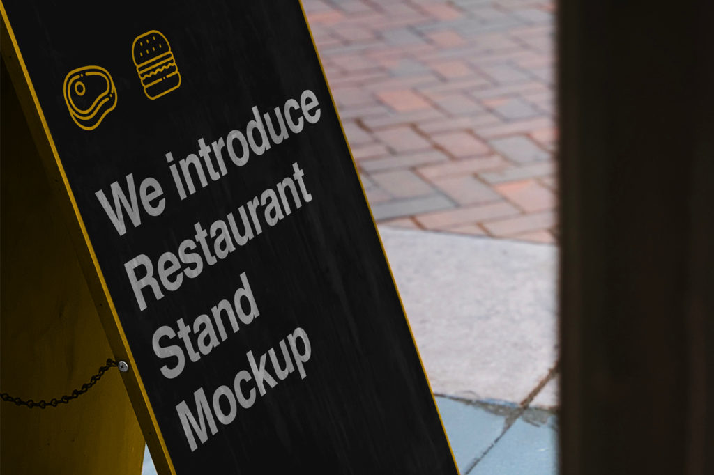 Restaurant Stand PSD Mockup