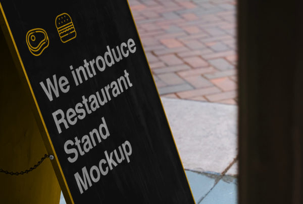 Restaurant Stand PSD Mockup