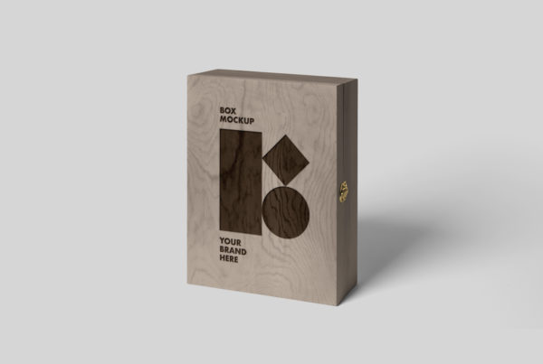Wood Box Mockup