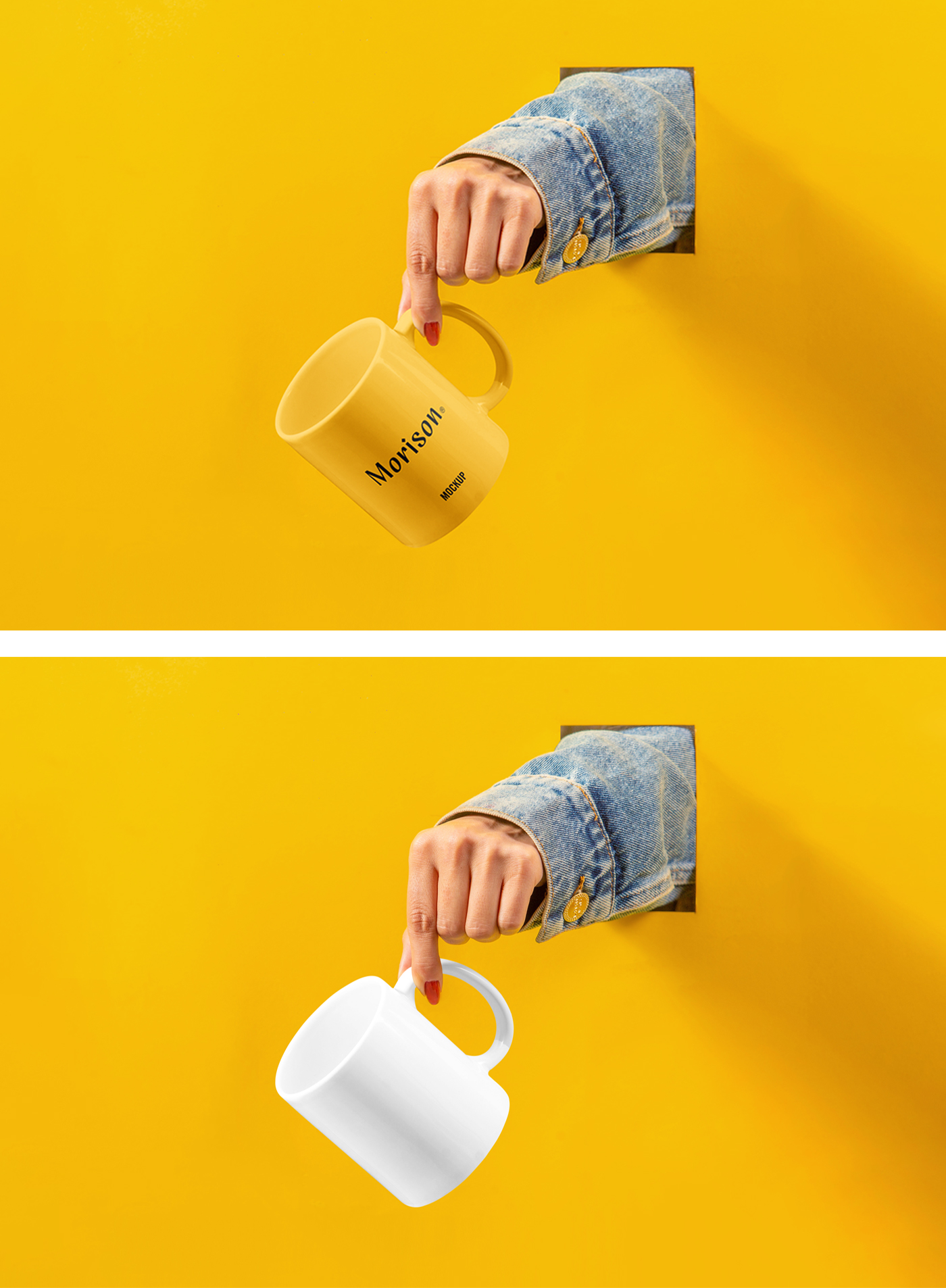 Cup with Hand Mockup