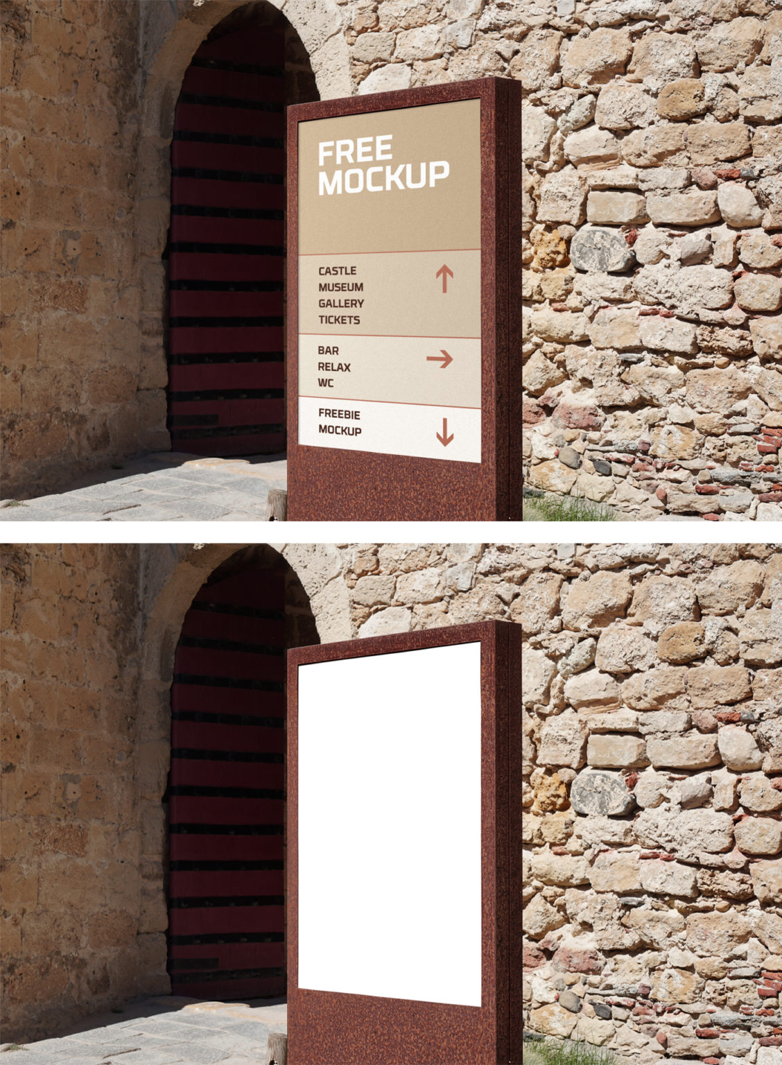 Wayfinding Sign Mockup — Mr.Mockup Graphic Design Freebies