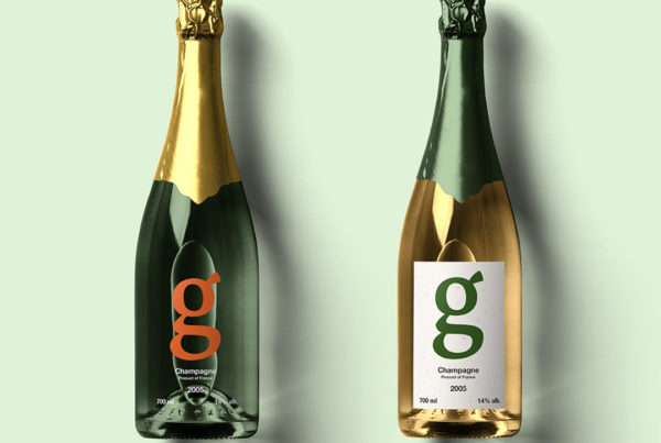Champagne Bottle Mockup