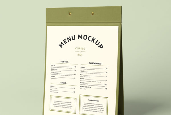 Menu Stand PSD Mockup