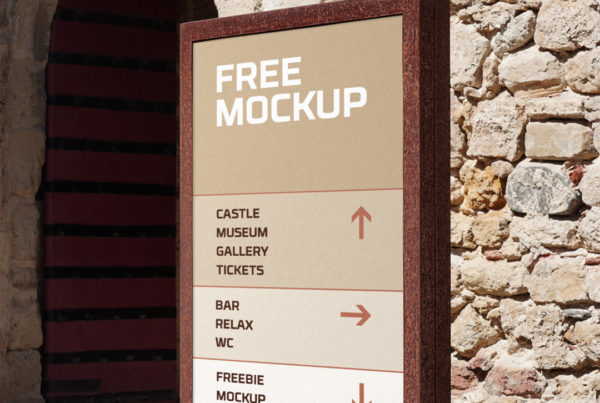 Wayfinding Sign Mockup