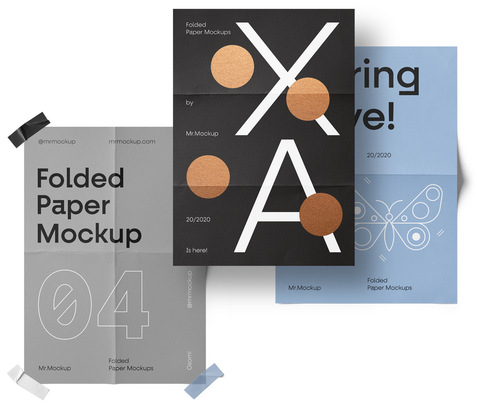 Download Folded Paper Mockups Psd Mockups Freebies Mr Mockup
