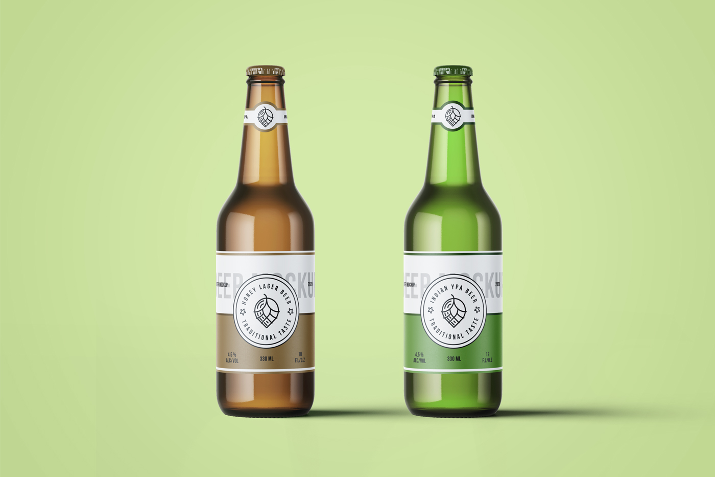 Download Beer Bottles Mockup Mr Mockup Graphic Design Freebies