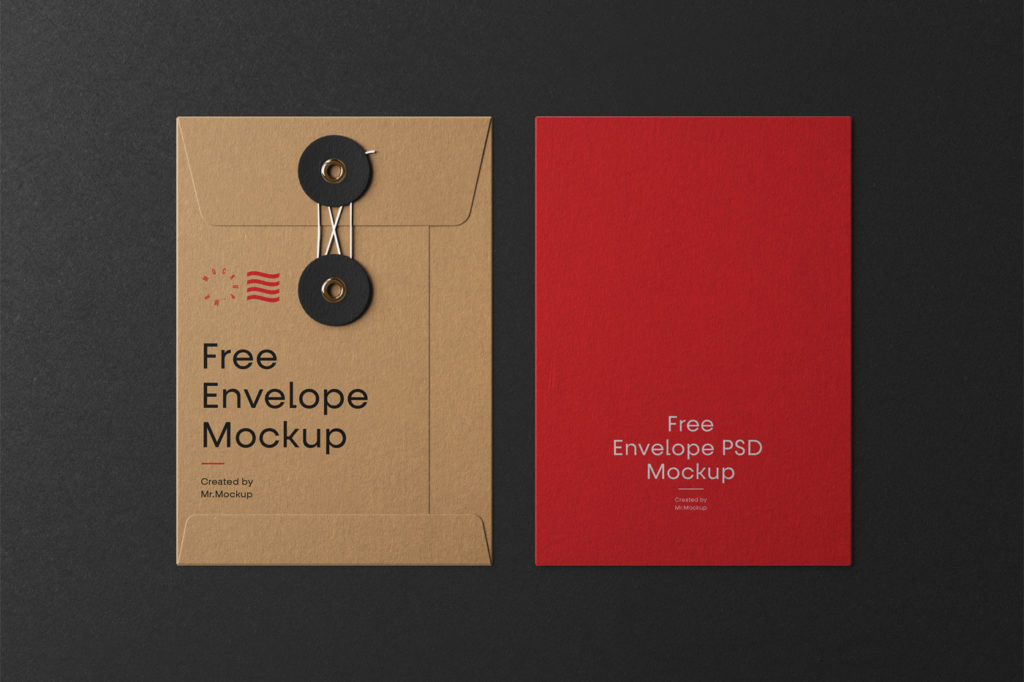 Envelope With String Mockup