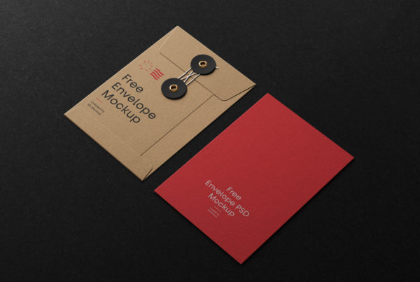 Envelope With String Mockups