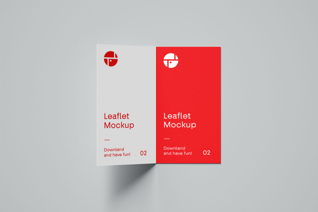 Open 2-Fold Brochure Mockup