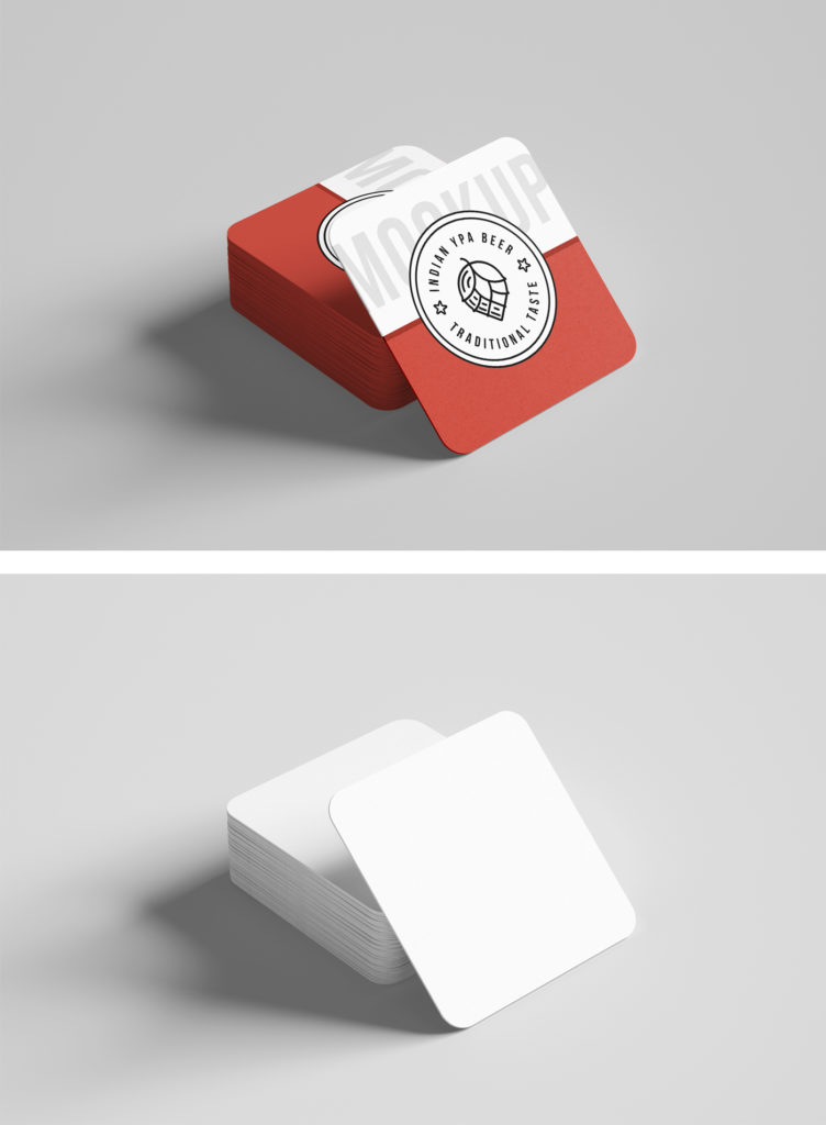 Beer Coaster Mockup — Mr.Mockup Graphic Design Freebies