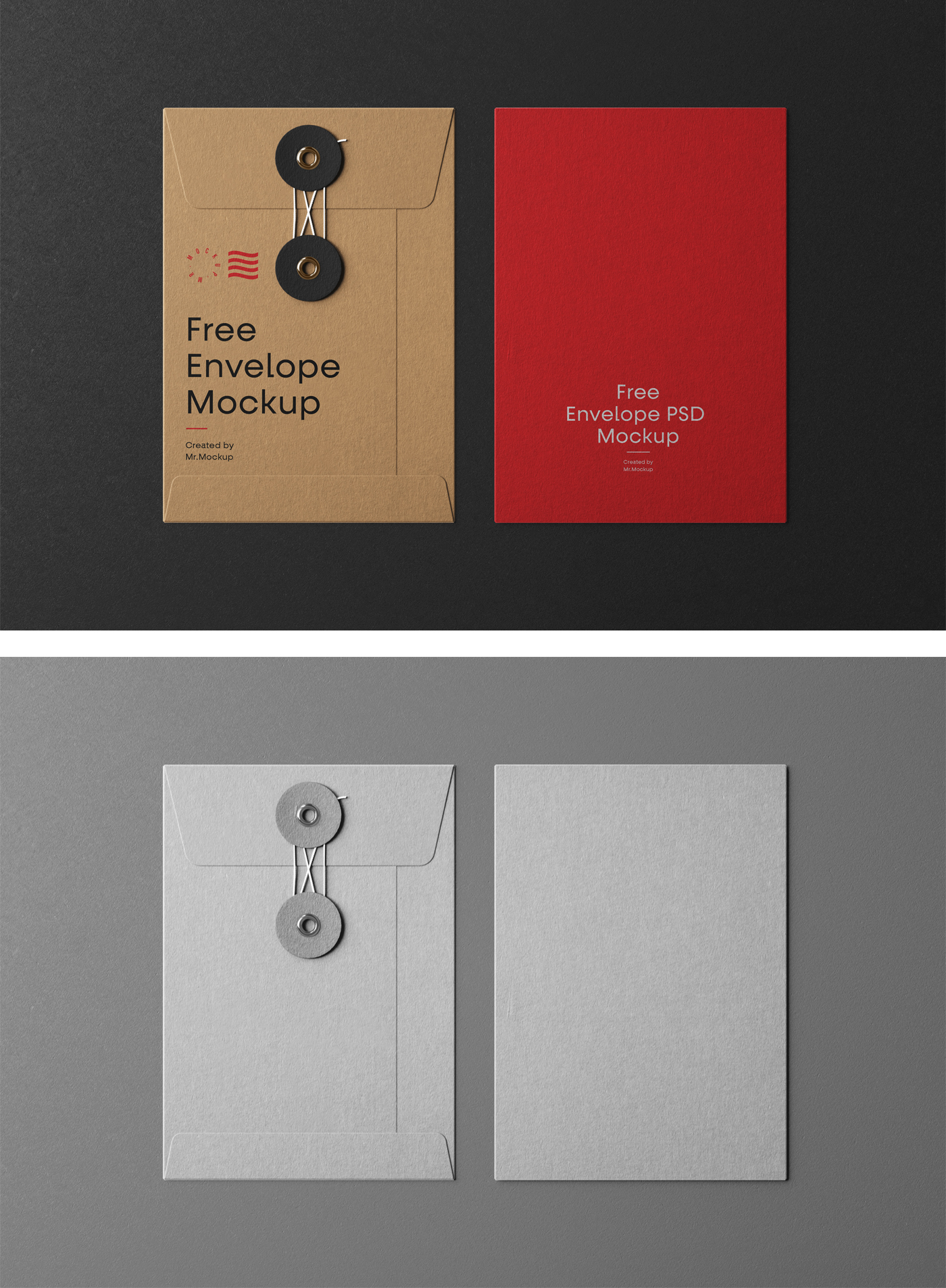 Envelope With String Mockup