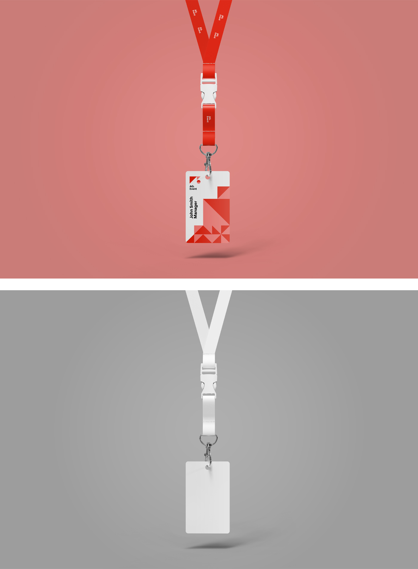 Hanging ID Card Mockup