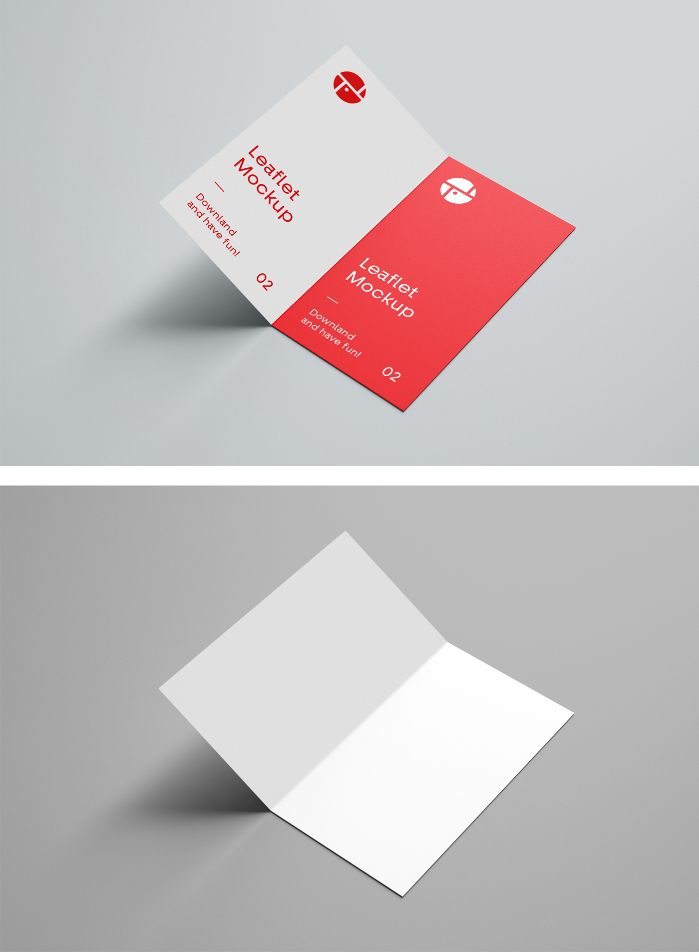 Open Two Fold Brochure Mockup