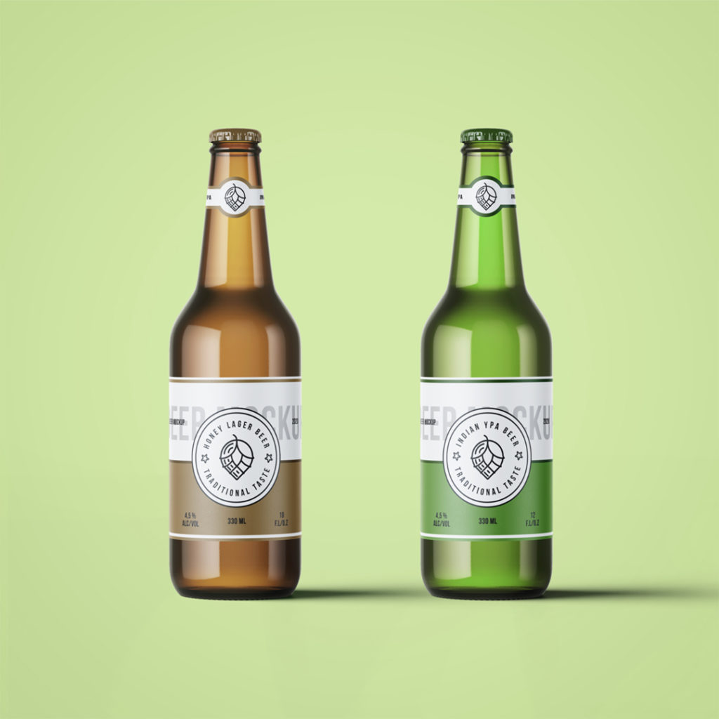 Beer Bottles Mockup