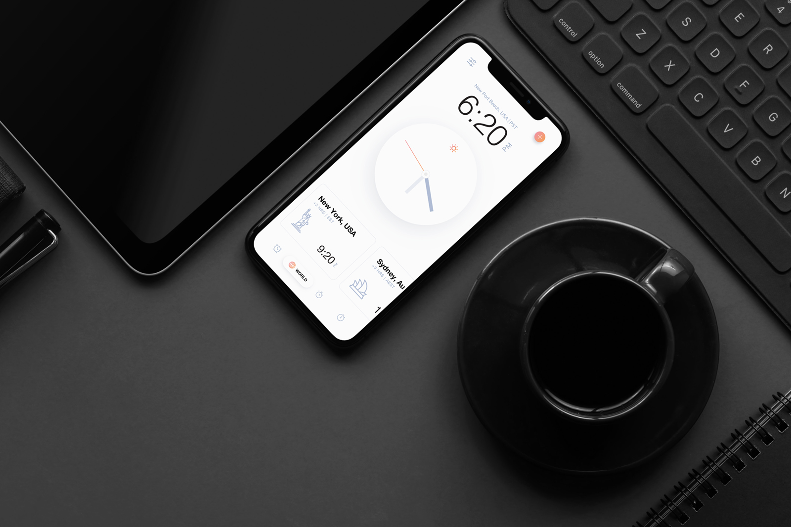 iPhone Mockup on Desk