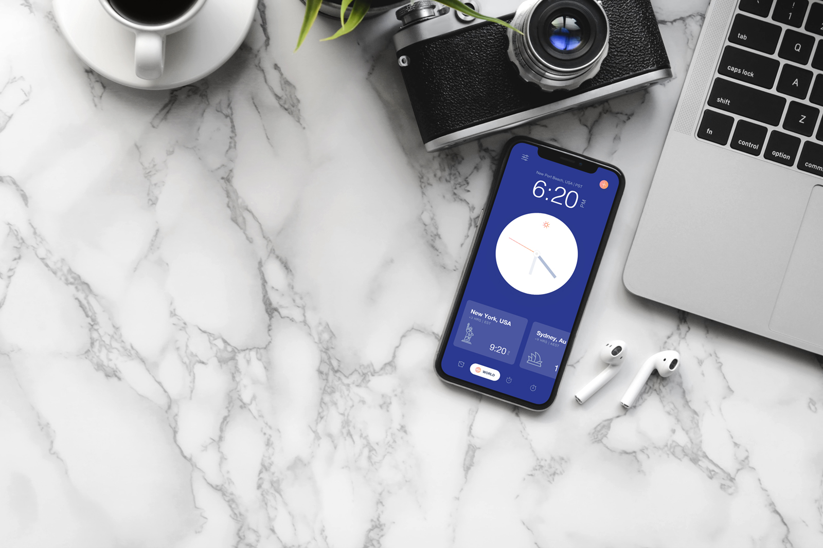 iPhone Mockup on Desk