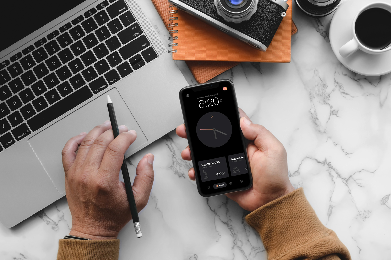 iPhone Mockup with Hands