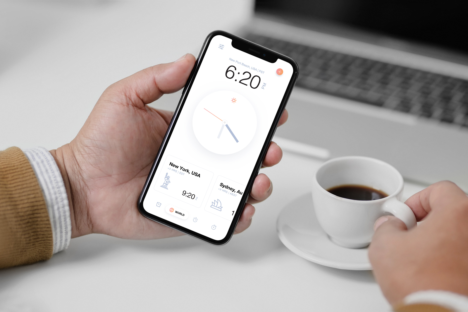 iPhone 11 with Hand