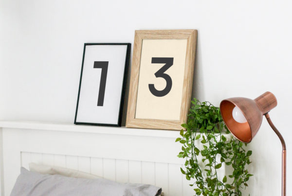 Frames in Bedroom Mockup
