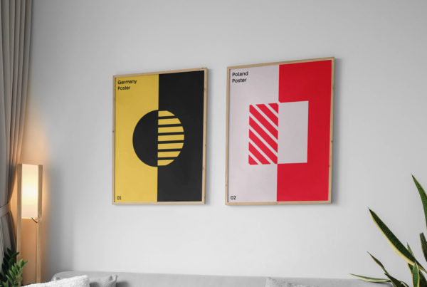 Hanging Posters Mockup