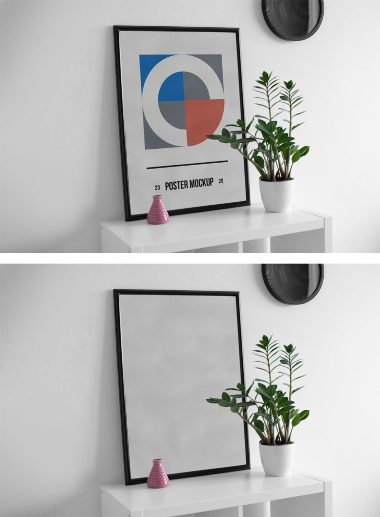 Download Poster on Desk PSD Mockup — Mr.Mockup | Graphic Design Freebies