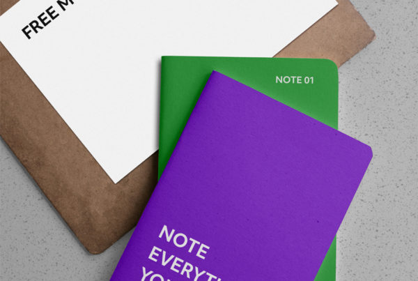 Notebooks with Clipboard Mockup