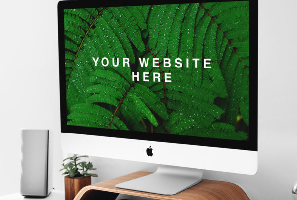 iMac on Stand PSD Mockup
