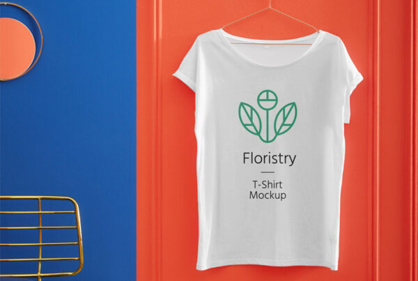 Hanging T-Shirt PSD Mockup