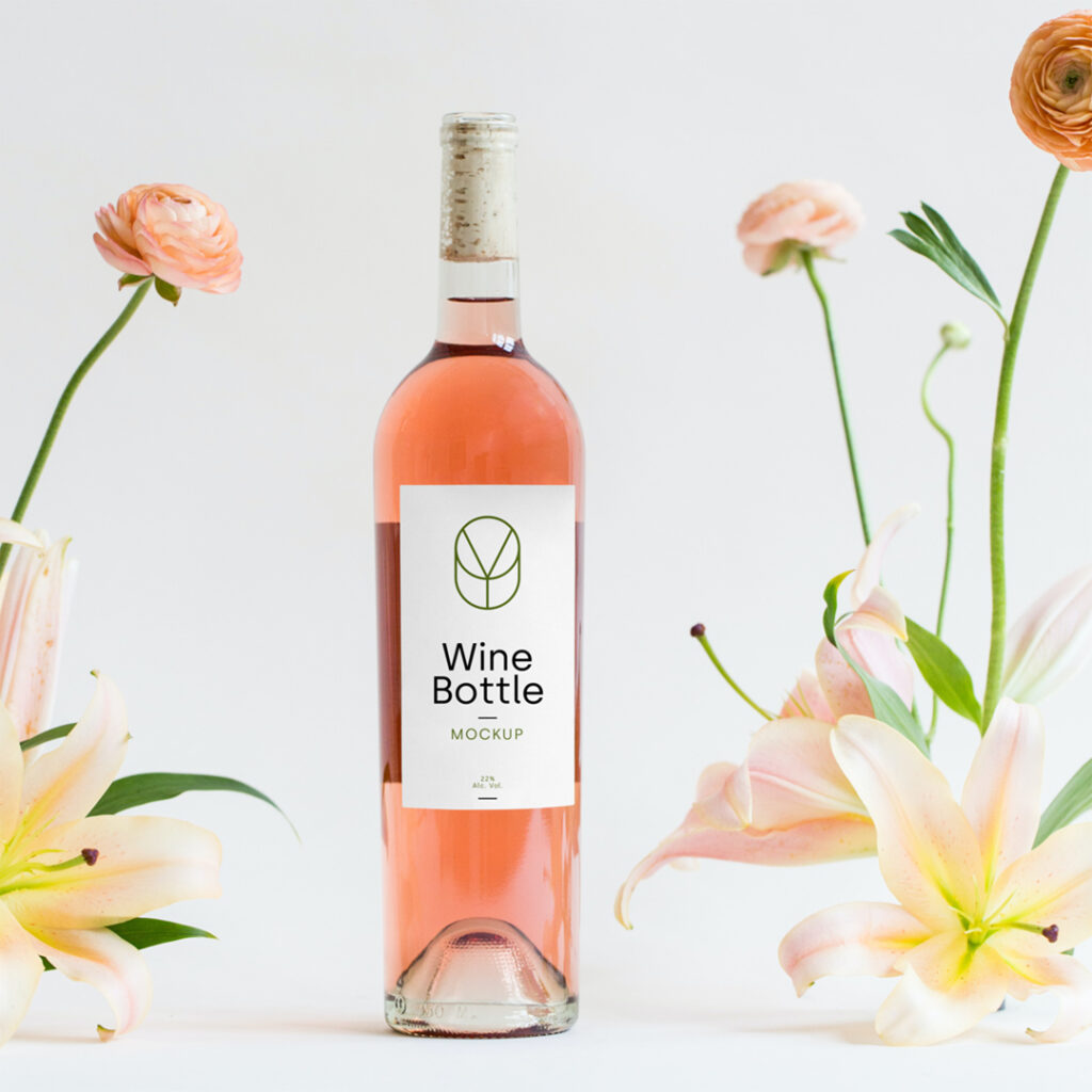Wine Bottle PSD Mockup