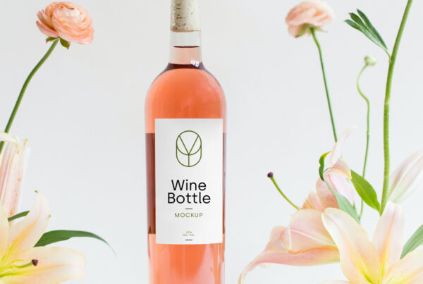 Wine Bottle PSD Mockup