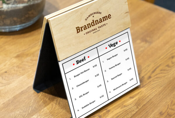 Wood Menu PSD Mockup