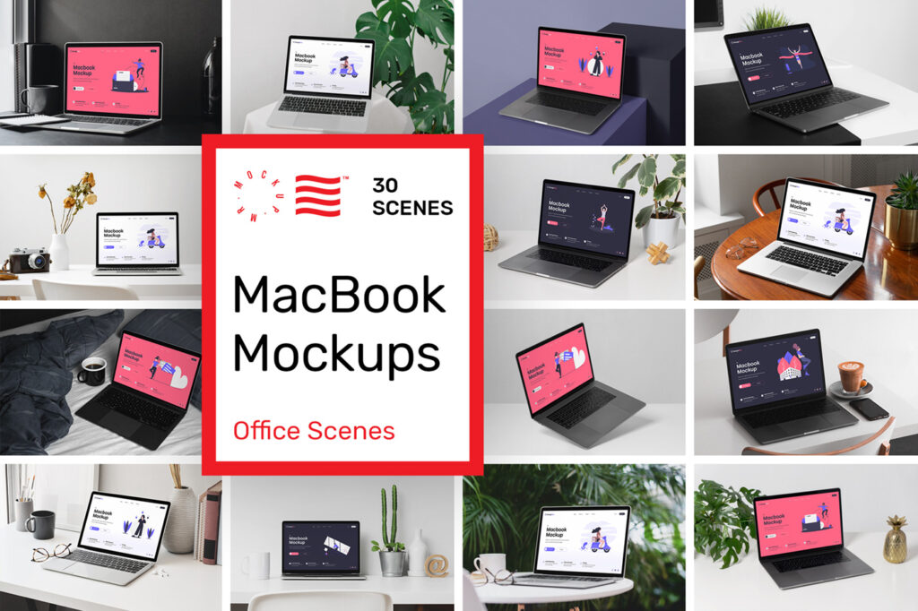 MacBook-Pro-Mockups-W00 MacBook Pro Mockups